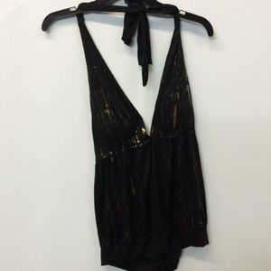 NWT 1X Pinkeli Halter Shirt.
